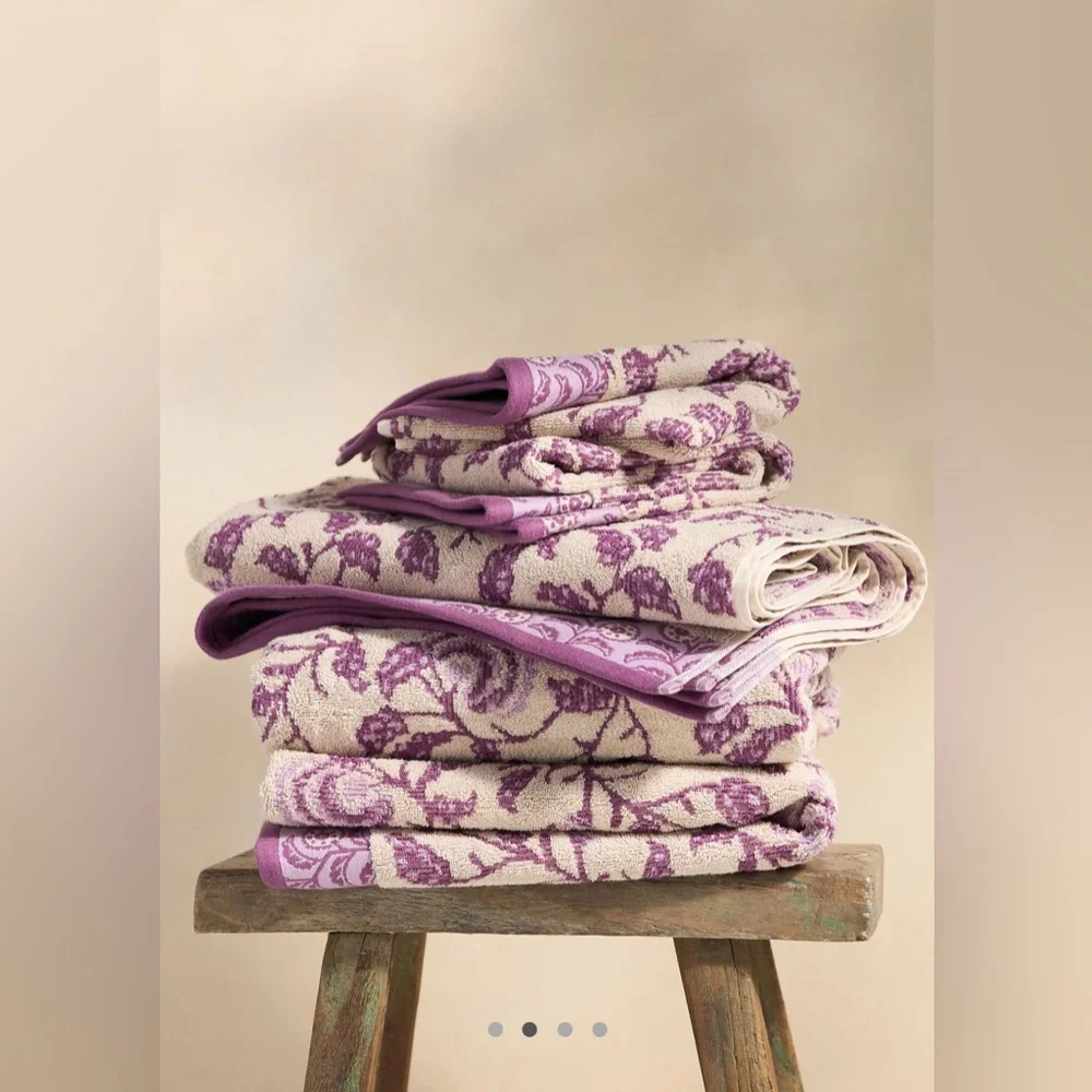 Anthropologie Vivi Cotton Jacquard Terrycloth Hand Towel NEW